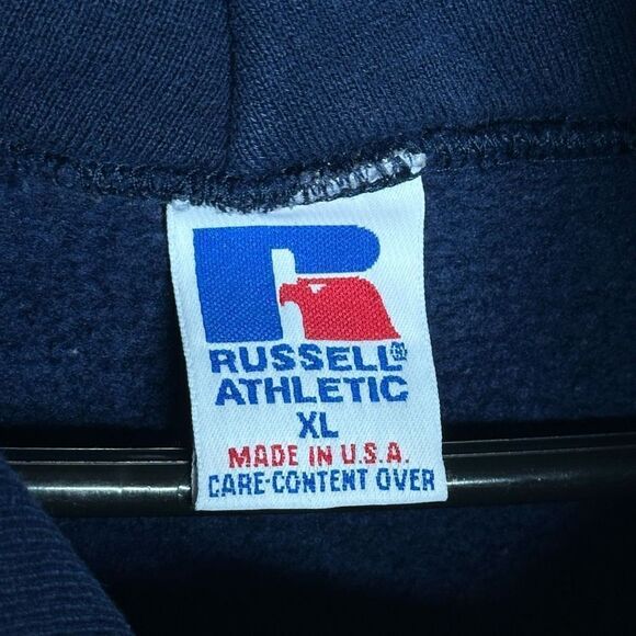 VTG 90’s Russel Athletic Navy Hoody Size XL - Picture 5 of 5